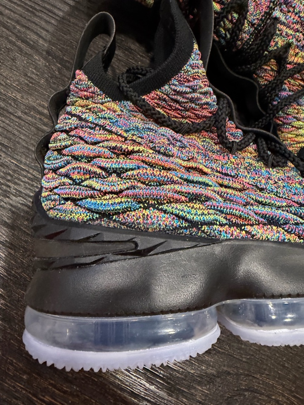NIKE 'LeBron 15' Four Horsemen Fruity Pebbles Basketball Shoes Youth Sz. 5 - Picture 2 of 11